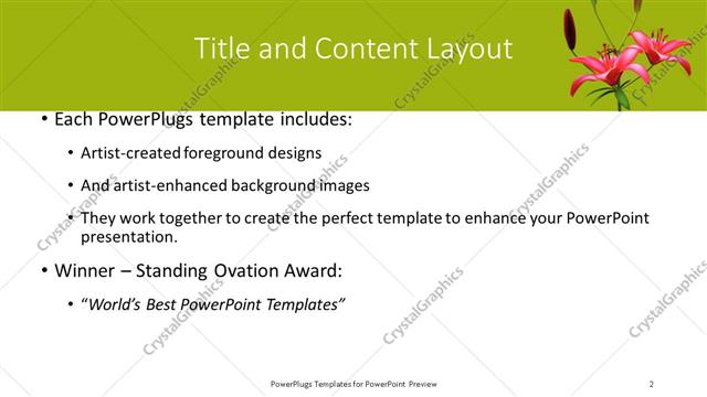 Title and Content presentation slide layout