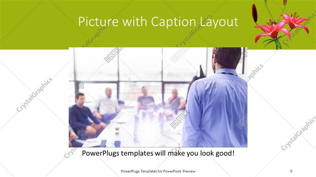Picture with Caption presentation slide layout