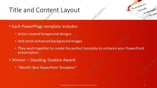 Title and Content presentation slide layout
