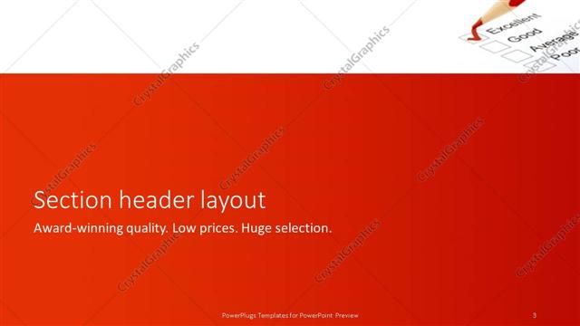 Section Header presentation slide layout