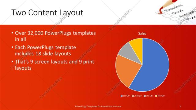 Two Content presentation slide layout