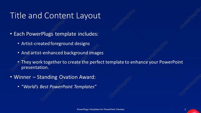 Title and Content presentation slide layout