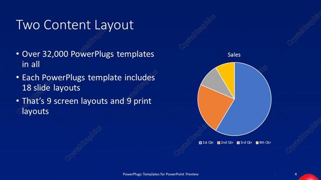 Two Content presentation slide layout