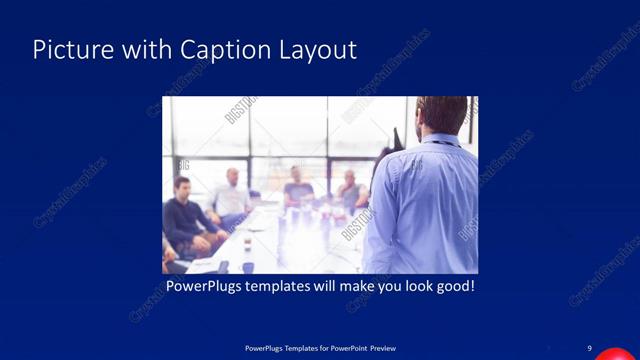 Picture with Caption presentation slide layout