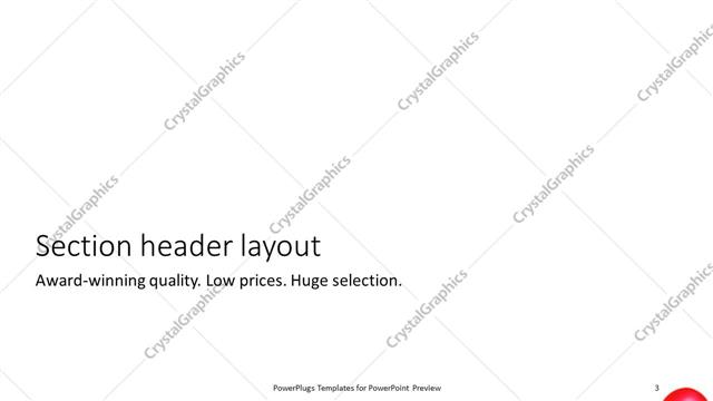Section Header presentation slide layout