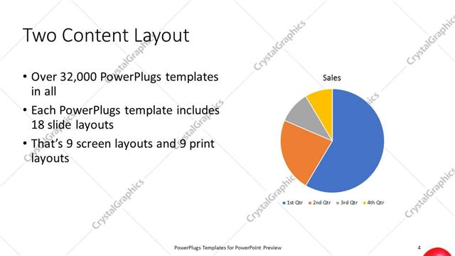 Two Content presentation slide layout