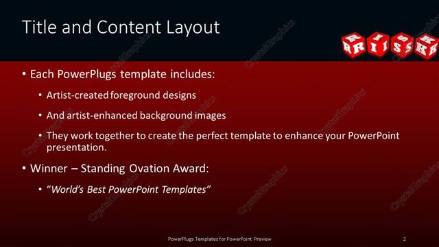Title and Content presentation slide layout
