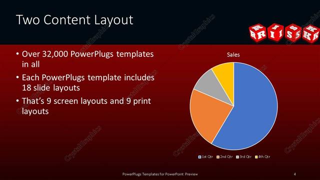 Two Content presentation slide layout
