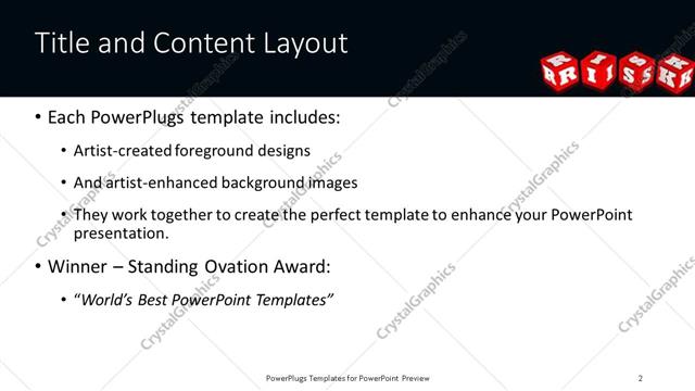 Title and Content presentation slide layout