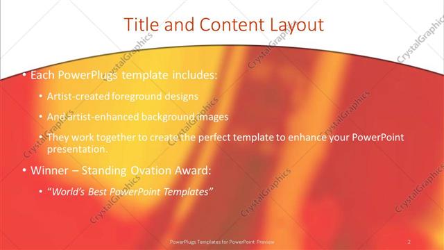 Title and Content presentation slide layout