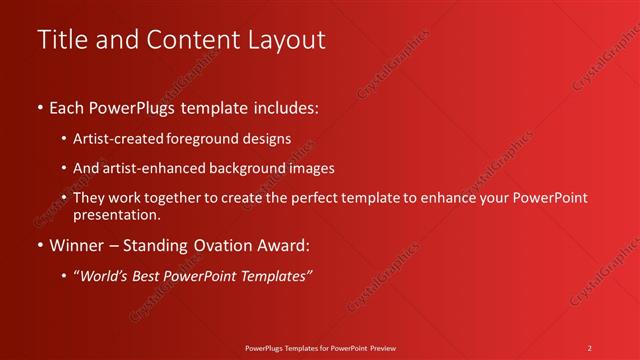 Title and Content presentation slide layout