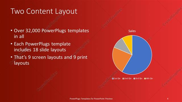Two Content presentation slide layout