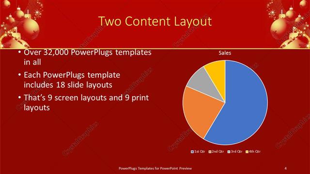 Two Content presentation slide layout