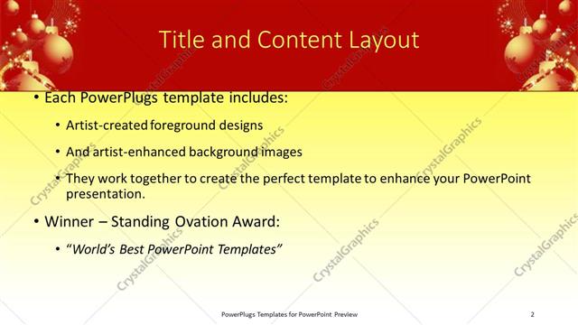Title and Content presentation slide layout