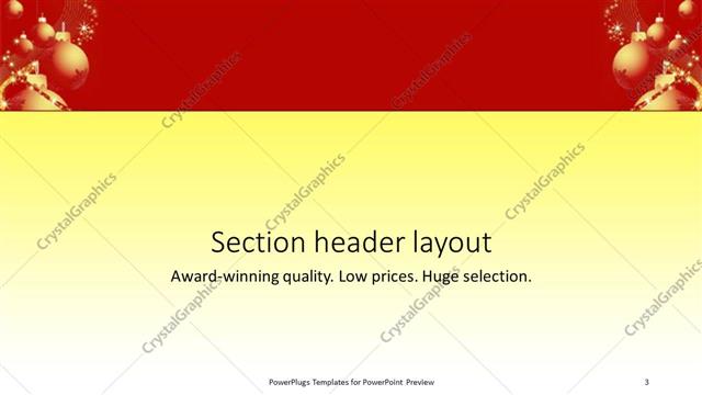Section Header presentation slide layout