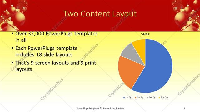 Two Content presentation slide layout