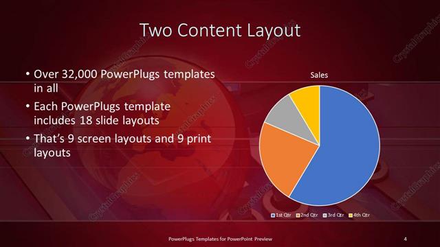 Two Content presentation slide layout