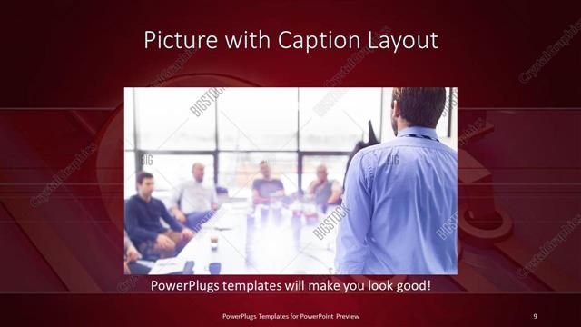 Picture with Caption presentation slide layout