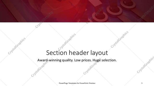 Section Header presentation slide layout
