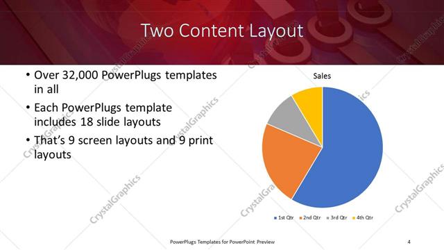 Two Content presentation slide layout