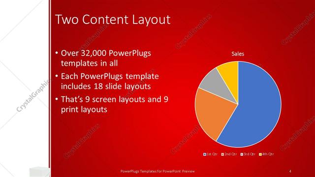 Two Content presentation slide layout