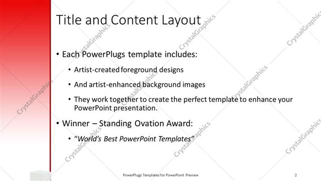 Title and Content presentation slide layout