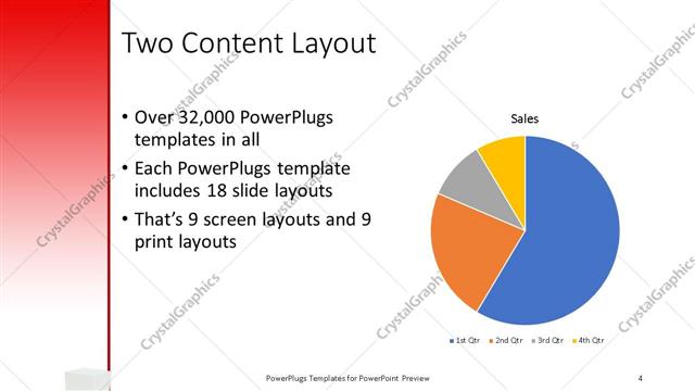 Two Content presentation slide layout