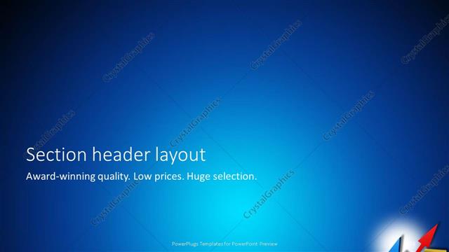 Section Header presentation slide layout