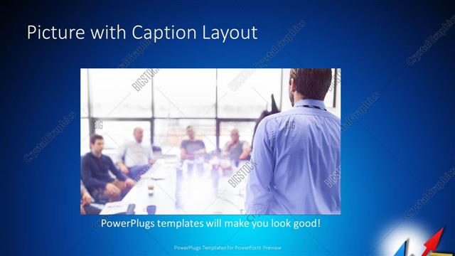 Picture with Caption presentation slide layout