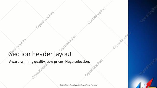 Section Header presentation slide layout