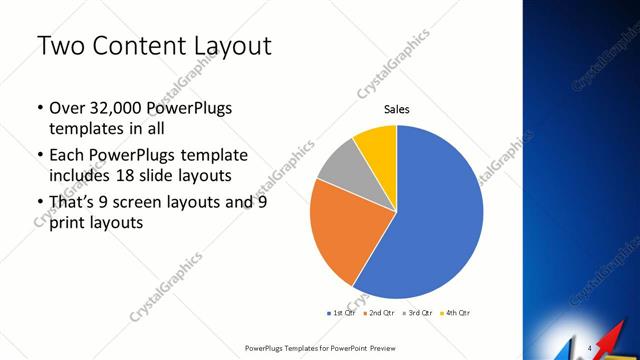 Two Content presentation slide layout