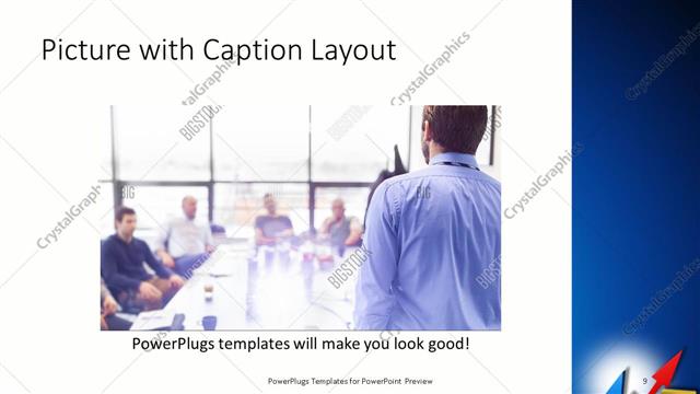 Picture with Caption presentation slide layout