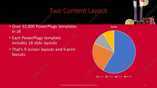 Two Content presentation slide layout