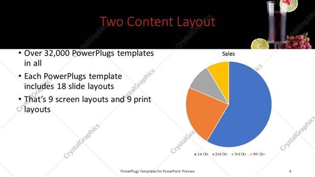 Two Content presentation slide layout
