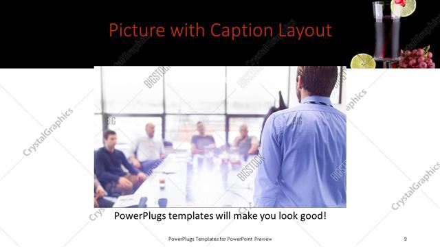 Picture with Caption presentation slide layout