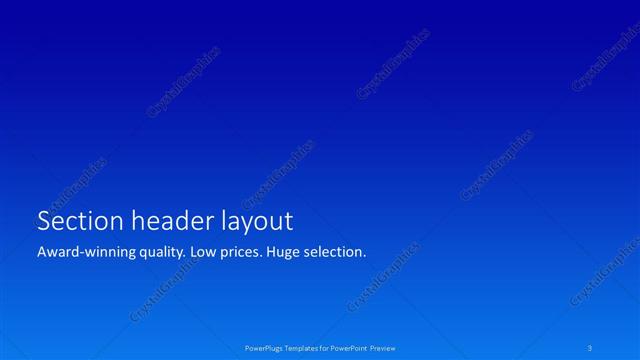 Section Header presentation slide layout