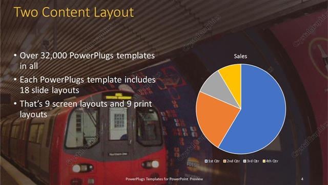Two Content presentation slide layout
