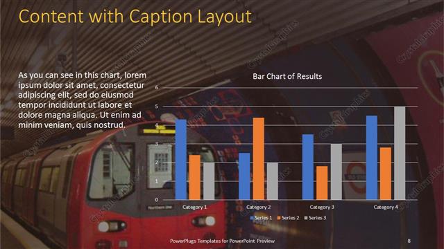 Content with Caption presentation slide layout
