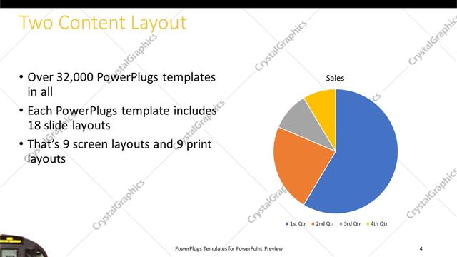 Two Content presentation slide layout