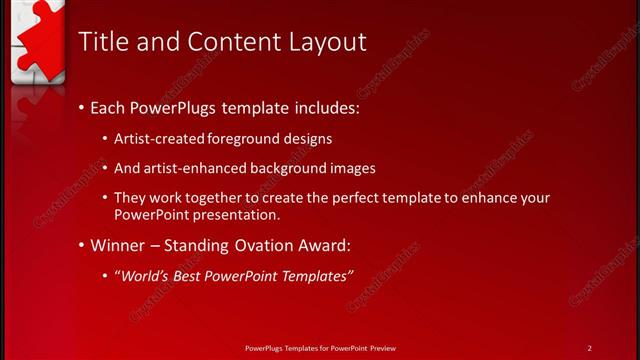Title and Content presentation slide layout