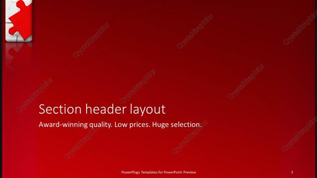 Section Header presentation slide layout