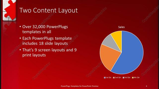 Two Content presentation slide layout