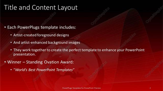Title and Content presentation slide layout