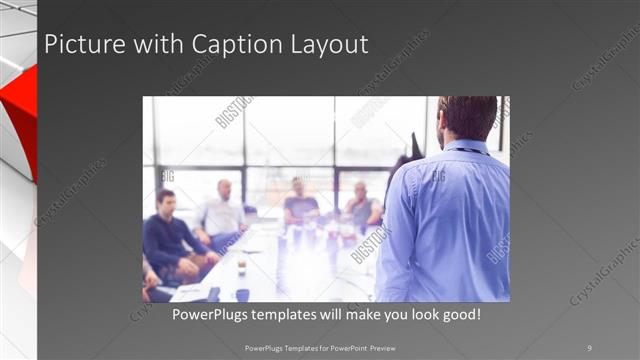 Picture with Caption presentation slide layout