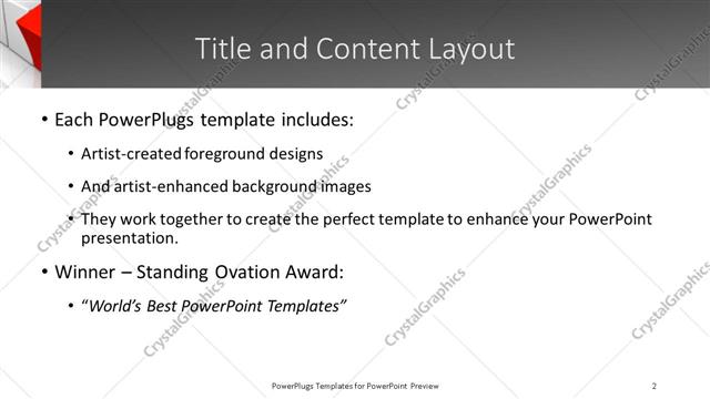 Title and Content presentation slide layout