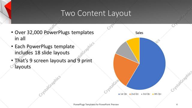 Two Content presentation slide layout
