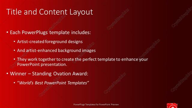 Title and Content presentation slide layout
