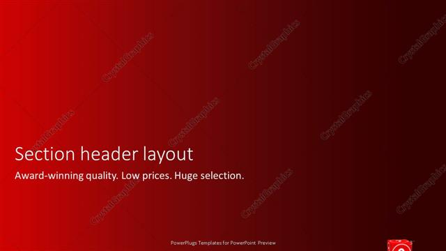 Section Header presentation slide layout
