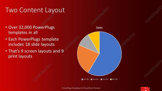 Two Content presentation slide layout