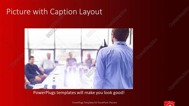 Picture with Caption presentation slide layout